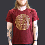 Nomad Sari Stonewashed T-Shirt - Chakra - Maroon - Large – view 2