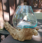 Molten Glass Bowl on Wood - Large – view 5