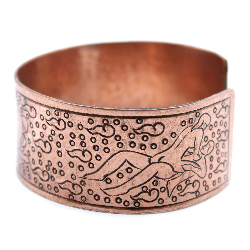 Solid Copper Tibetan Bracelet - Kamasutra Design – view 2