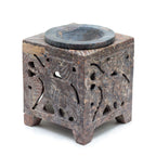 Square Soapstone Oil Burner 10x7.5cm - Elephant – view 2