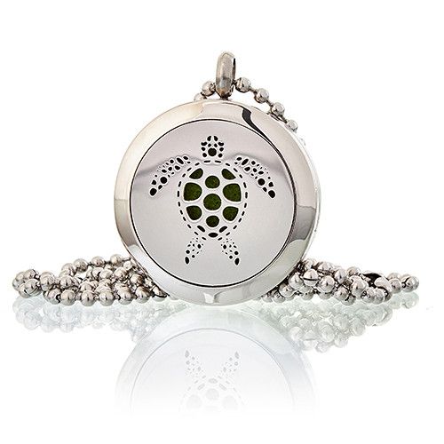 Aromatherapy Diffuser Necklace - Turtle 25mm – view 3