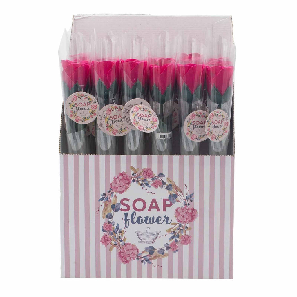 Small Red Rose Soap Flower – view 3