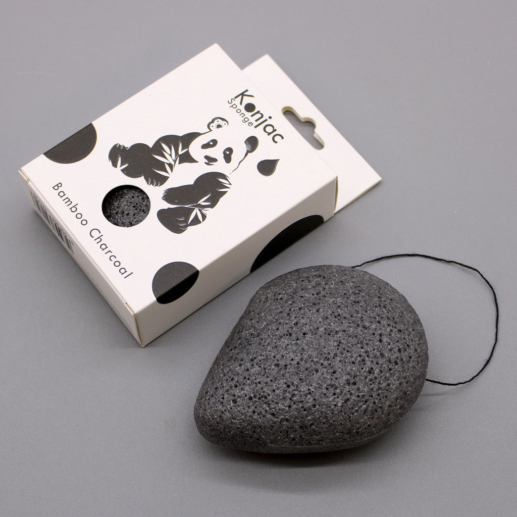 Teardrop Konjac Sponge - Bamboo Charcoal – view 2