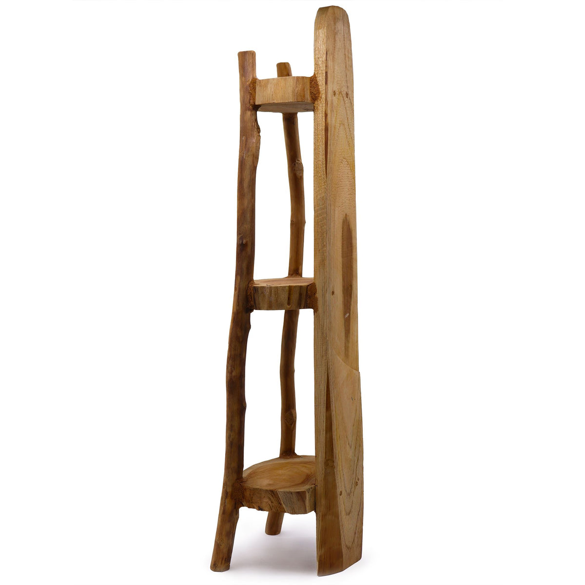 Natural Teak Corner Unit, 3 Shelves – view 3