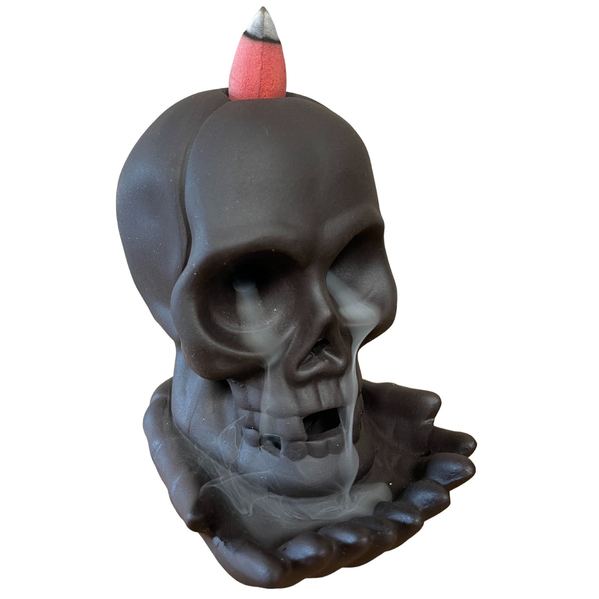 Backflow Incense Burner - Weeping Skull with Light – view 2