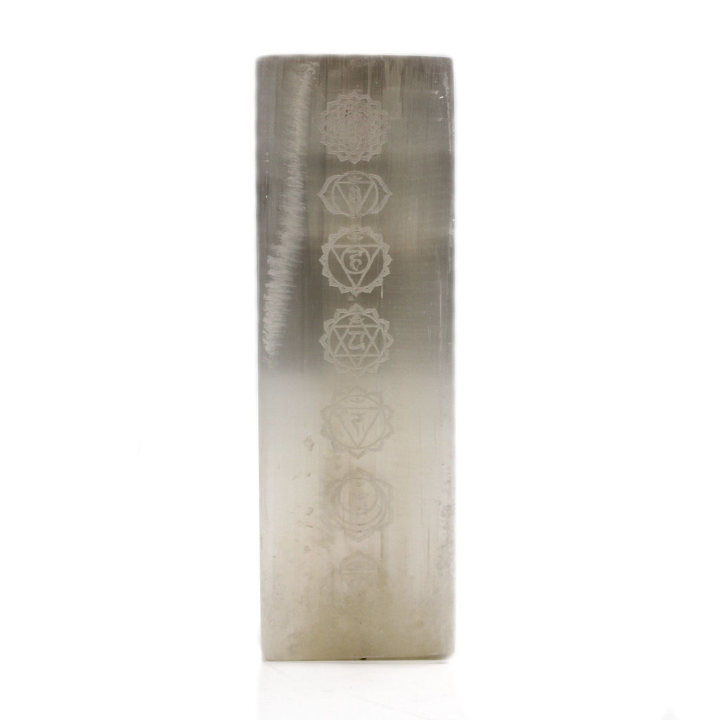 Selenite Block Lamp 25cm - Chakra Design
