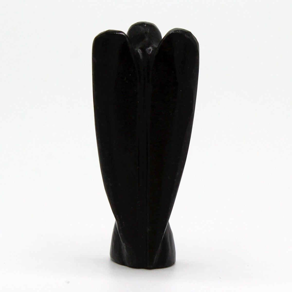 Hand Carved Black Agate Gemstone Angel Figure – view 2