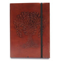 Small Vegetable Tanned Leather Notebook with Strap – Tree of Life