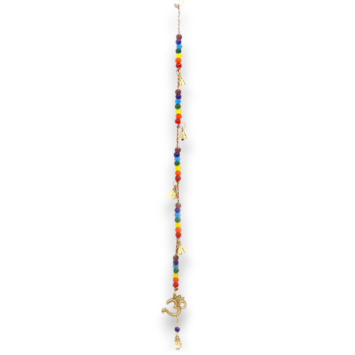 Brass OM Wind Chime with Chakra Beads, 53cm – view 2