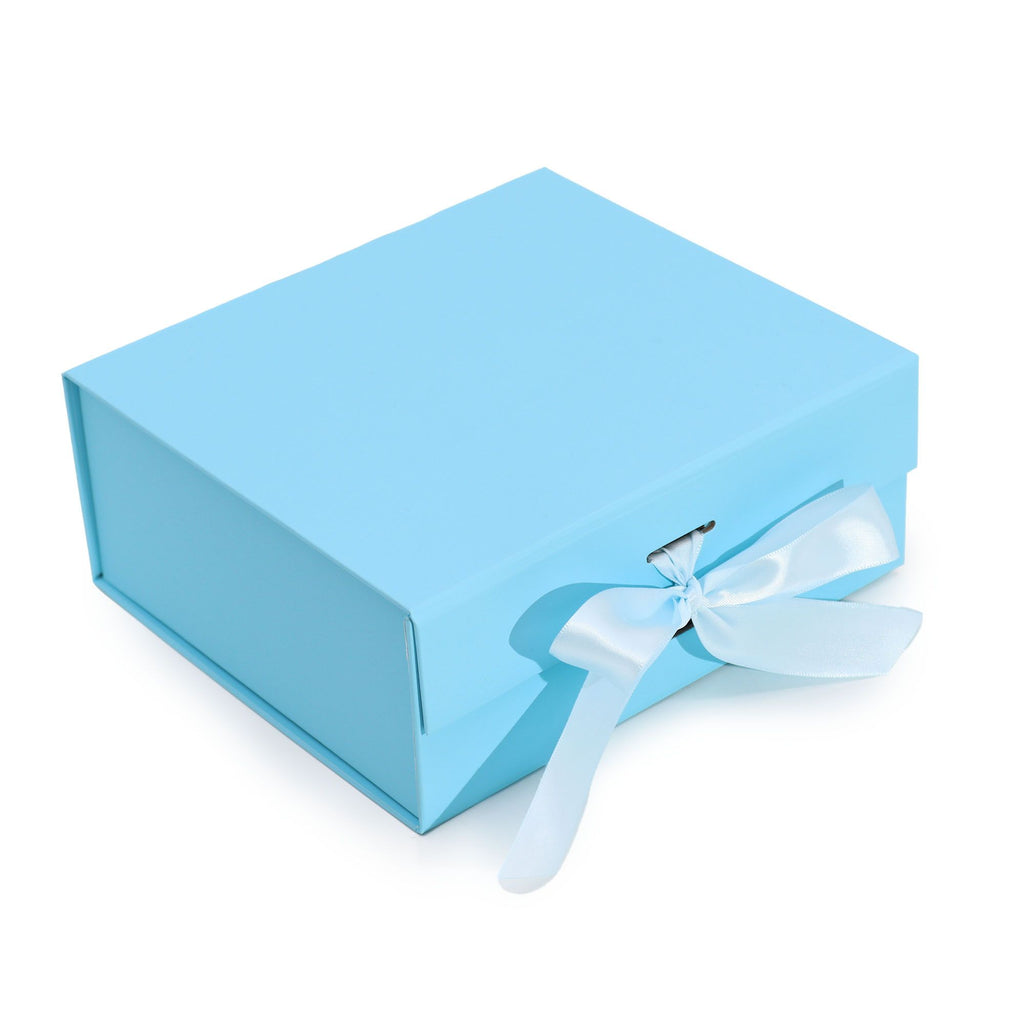 Flat Pack Gift Box Medium Square 20x18.2x8cm Baby Blue