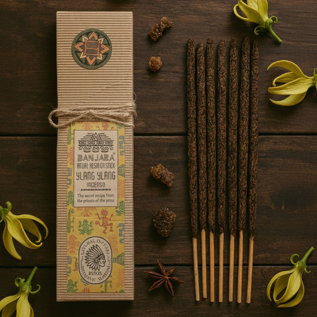 Ylang Ylang Ritual Resin Incense Sticks, Pack of 8 – view 2