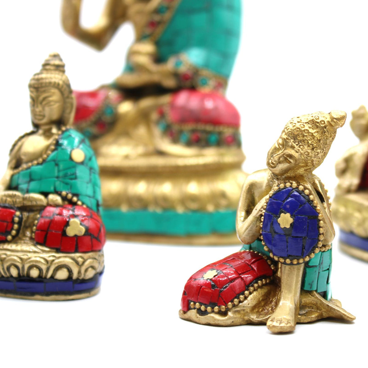 Brass Buddha Figure - Large Head - 11.5 cm – view 11