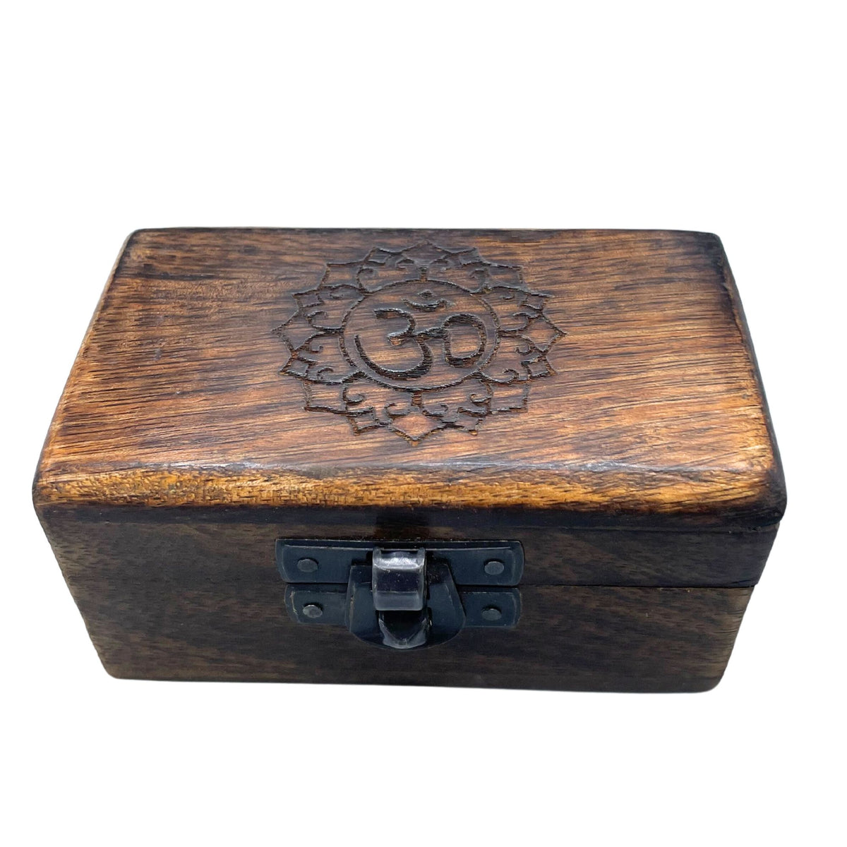 Carved Mango Wood Pill Box 9 x 5 x 4 cm – Single Box – view 2