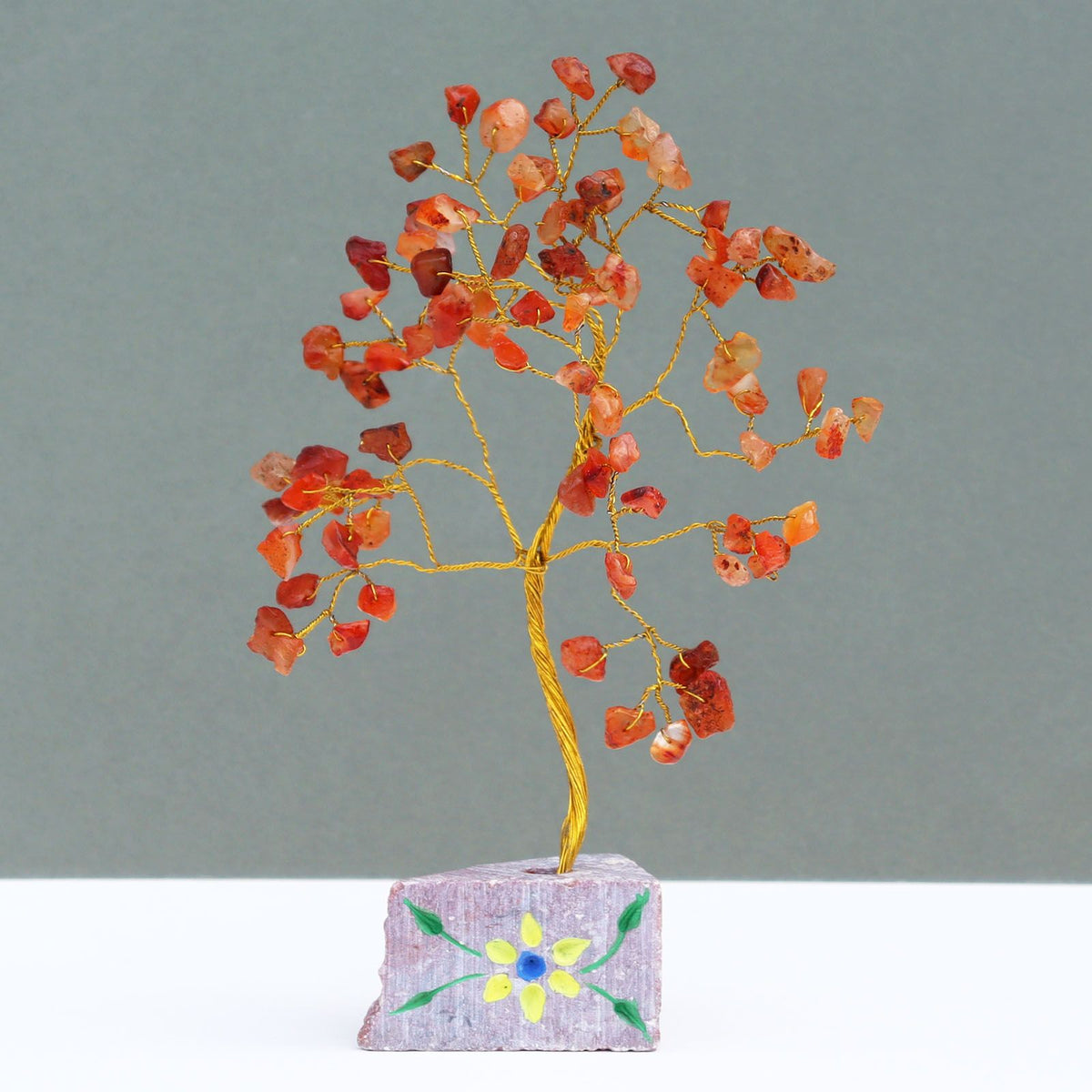 Carnelian Gemstone Tree - 80 Stones - 15.5cm – view 2
