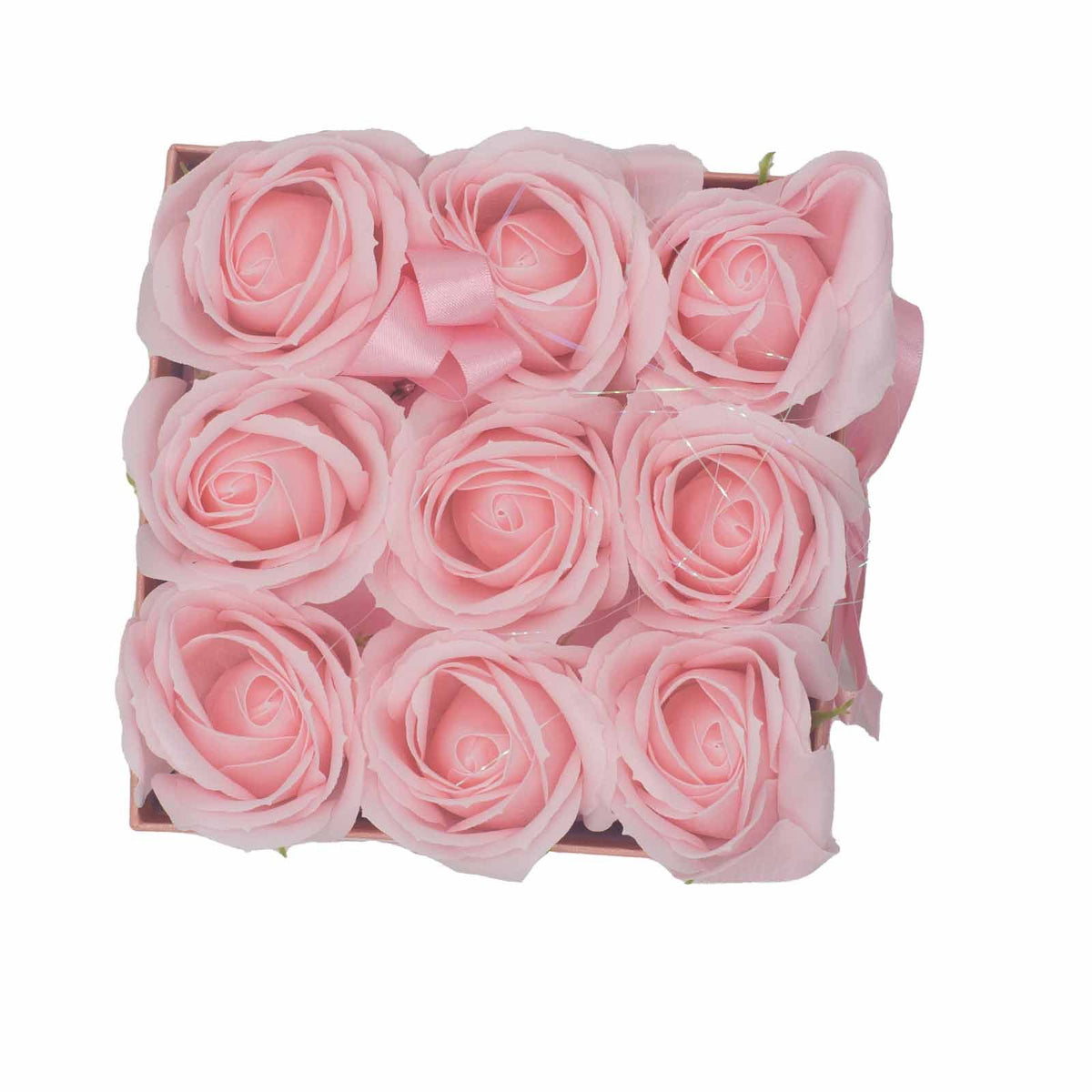 9 Pink Soap Roses Square Gift Box – view 11