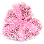 Set of 24 Soap Flower Heart Box - Pink Roses – view 3