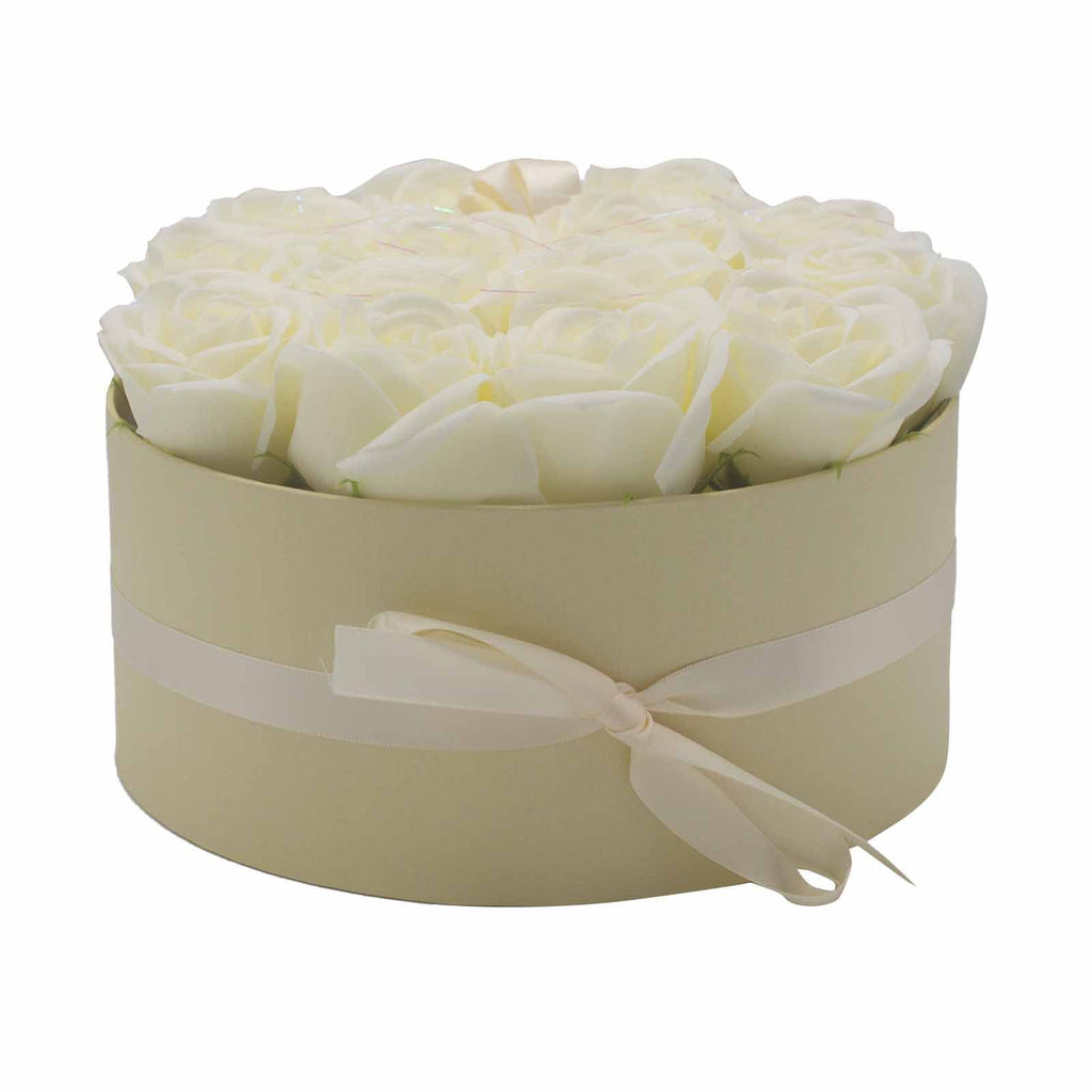 14 Cream Soap Roses Round Gift Box – view 7