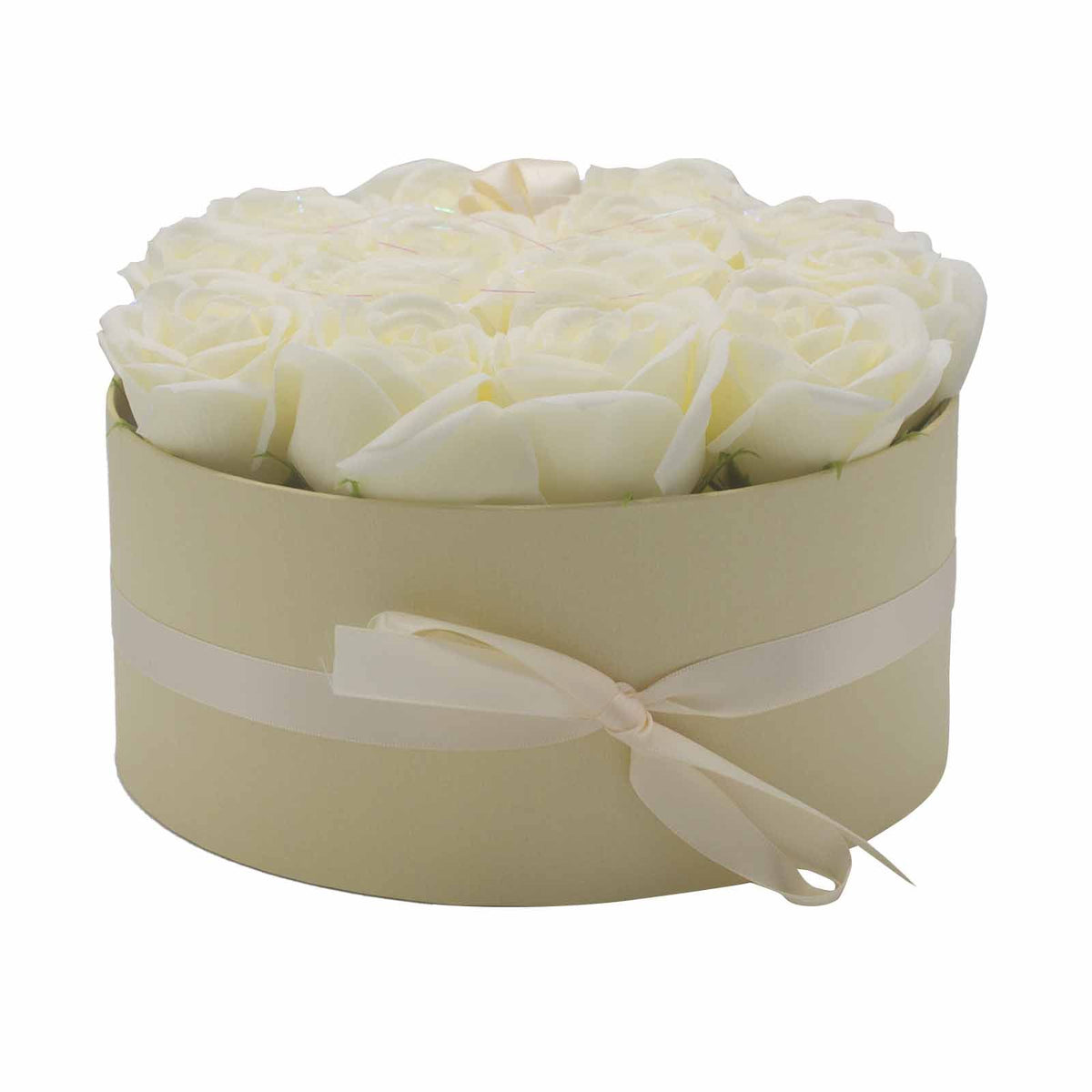 14 Cream Soap Roses Round Gift Box – view 7