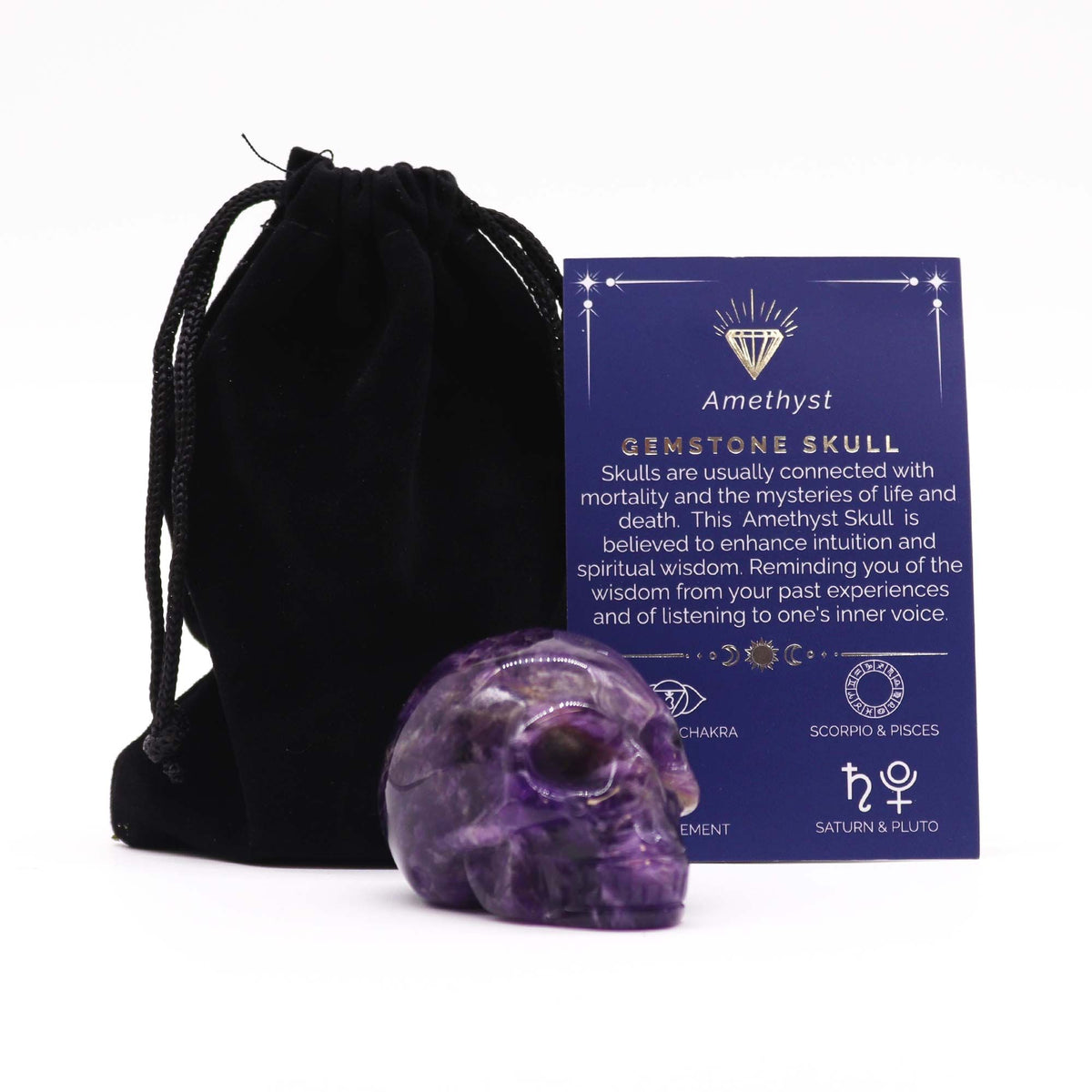 Amethyst Skull Carving Large 50x40x30mm