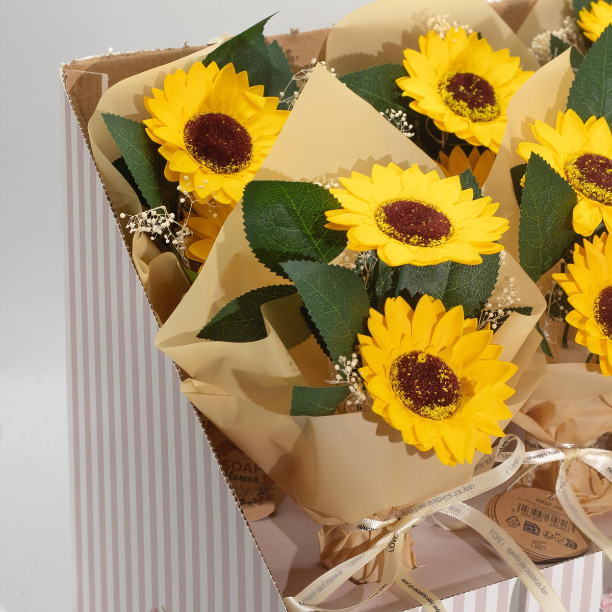Two Sunflower Soap Flower Bouquet – view 6