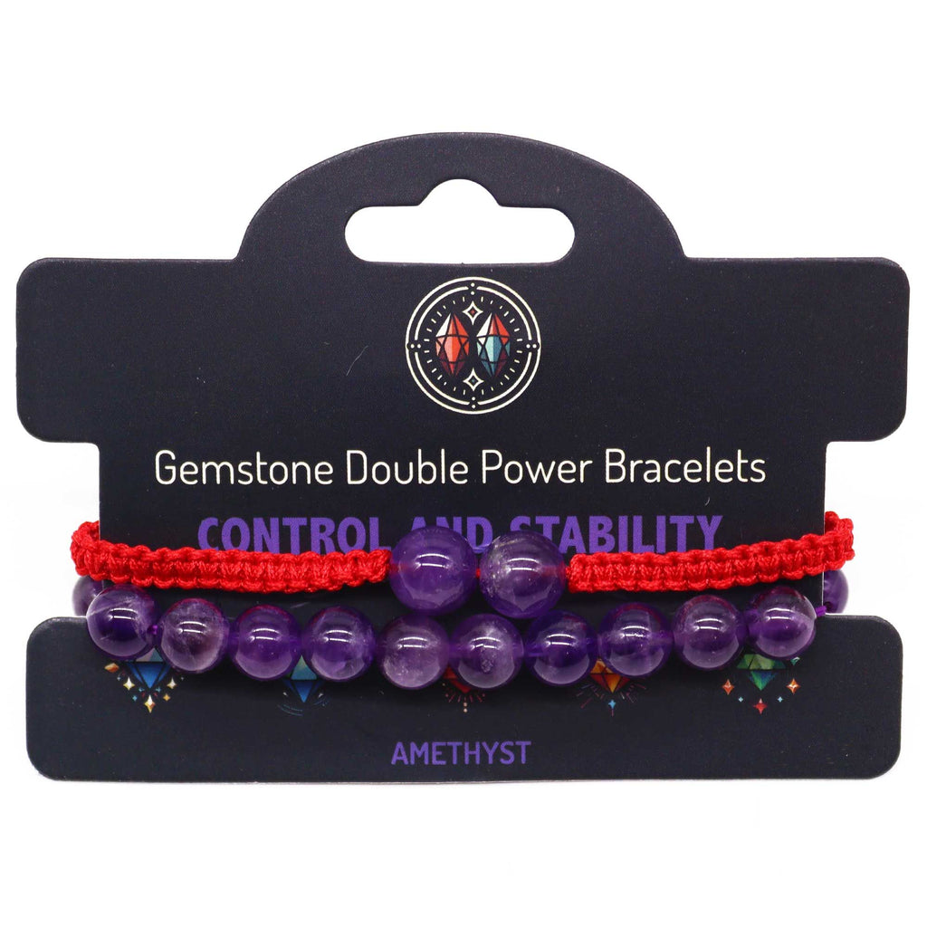 Amethyst Double Power Bracelet Set – view 2