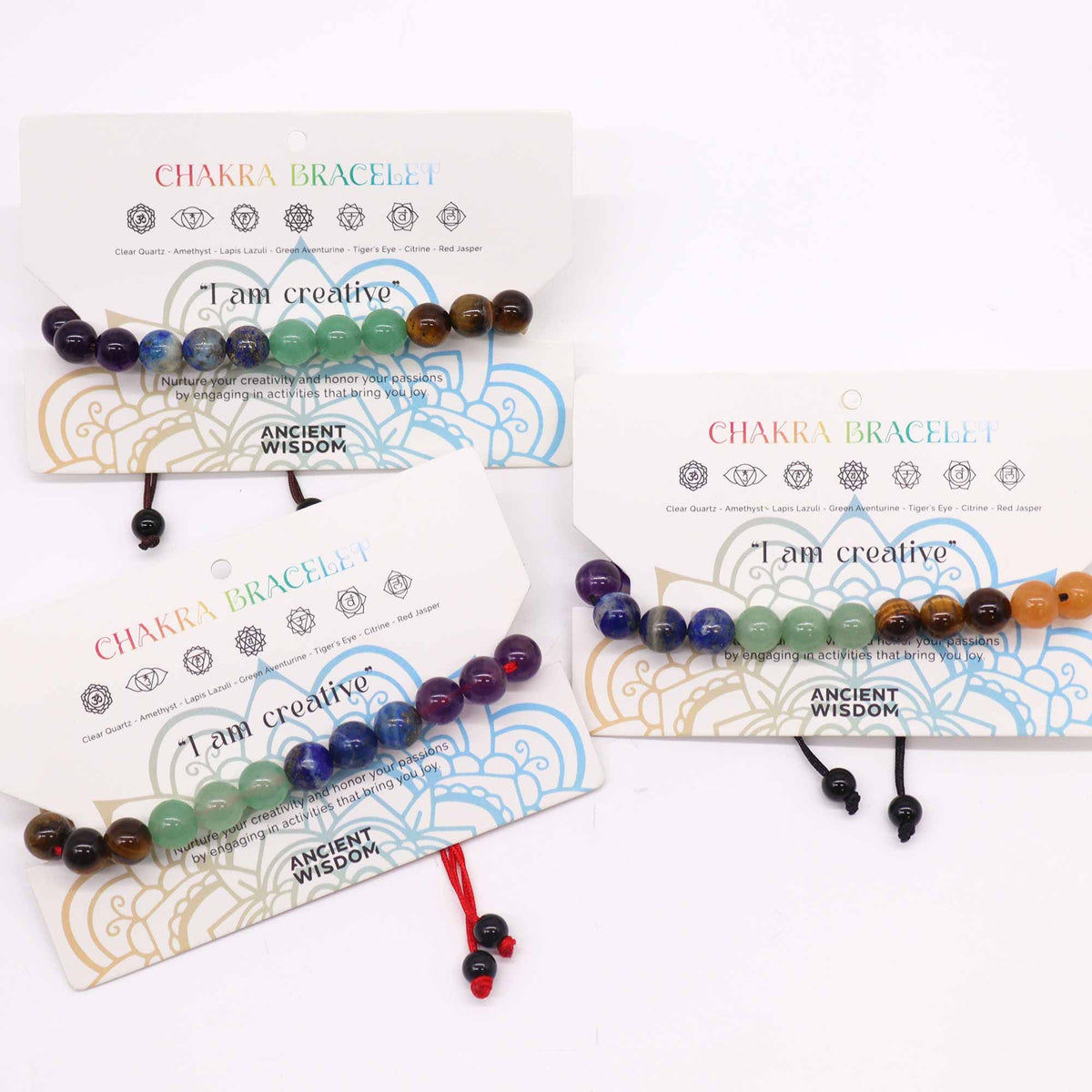Chakra Gemstone String Bracelet - 21 Stones