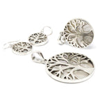 Tree of Life Silver Pendant 30mm, Mother of Pearl