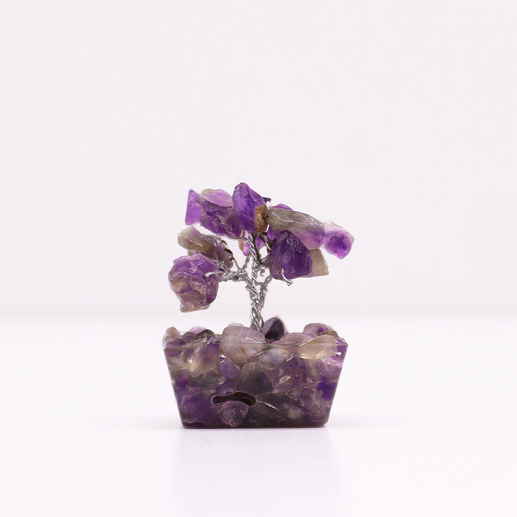 Mini Gemstone Tree on Orgonite Base, Amethyst – view 3