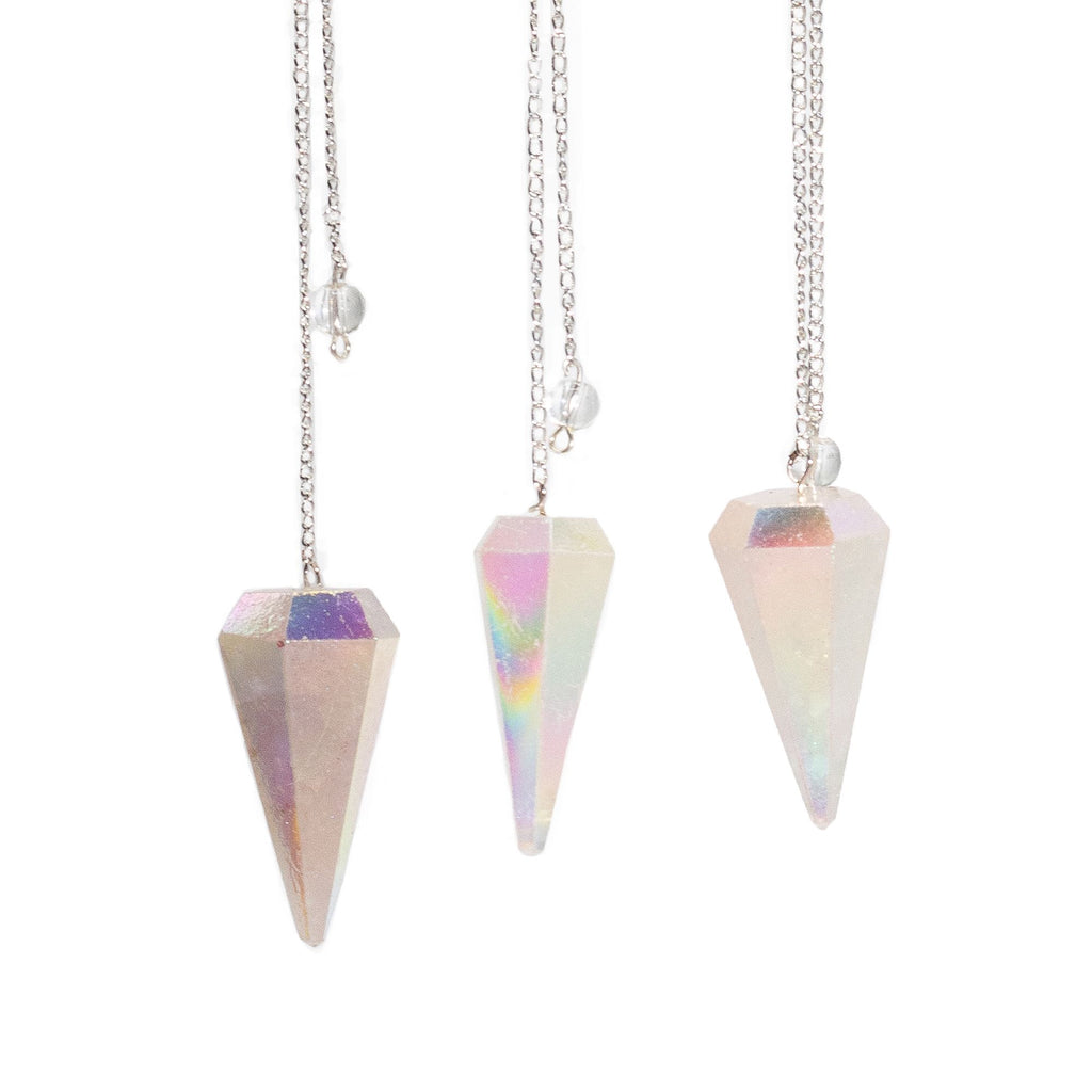 Six Sided Aurora Pendulum in Angel White - 4cm – view 3