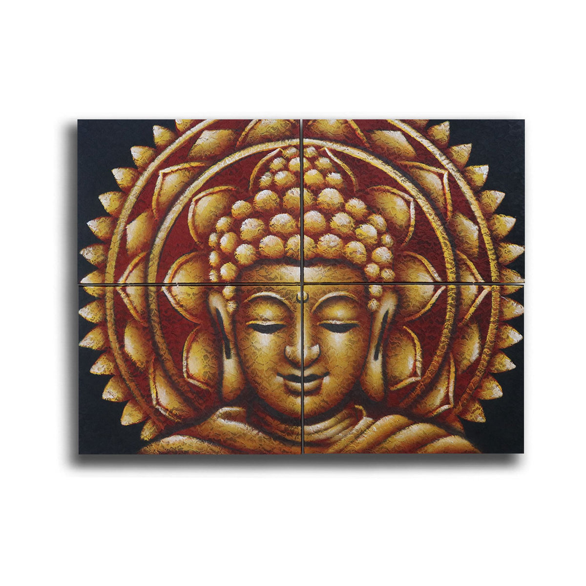 Gold Buddha Mandala Brocade, Set of 4 - 30 x 40cm – view 4