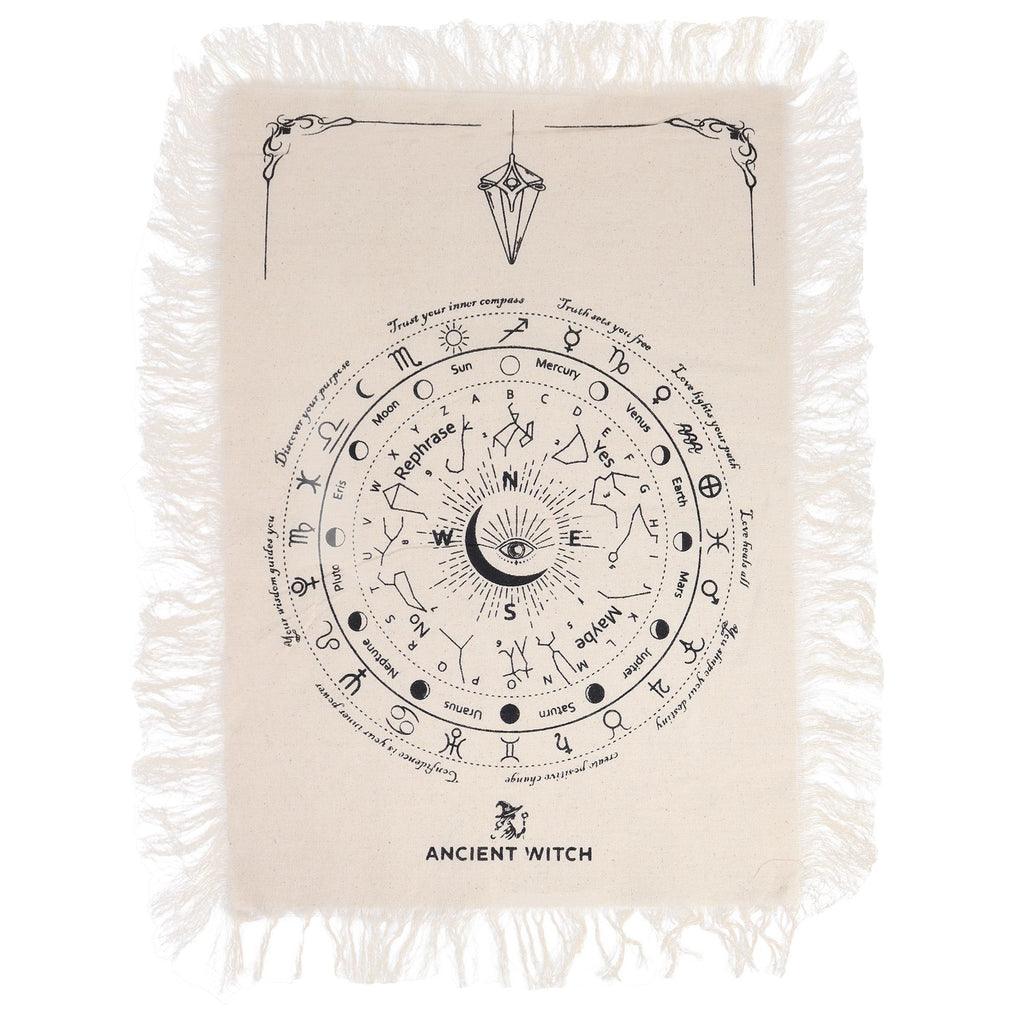 Ancient Witch All Seeing Eye Pendulum Cloth - Natural & Black – view 2