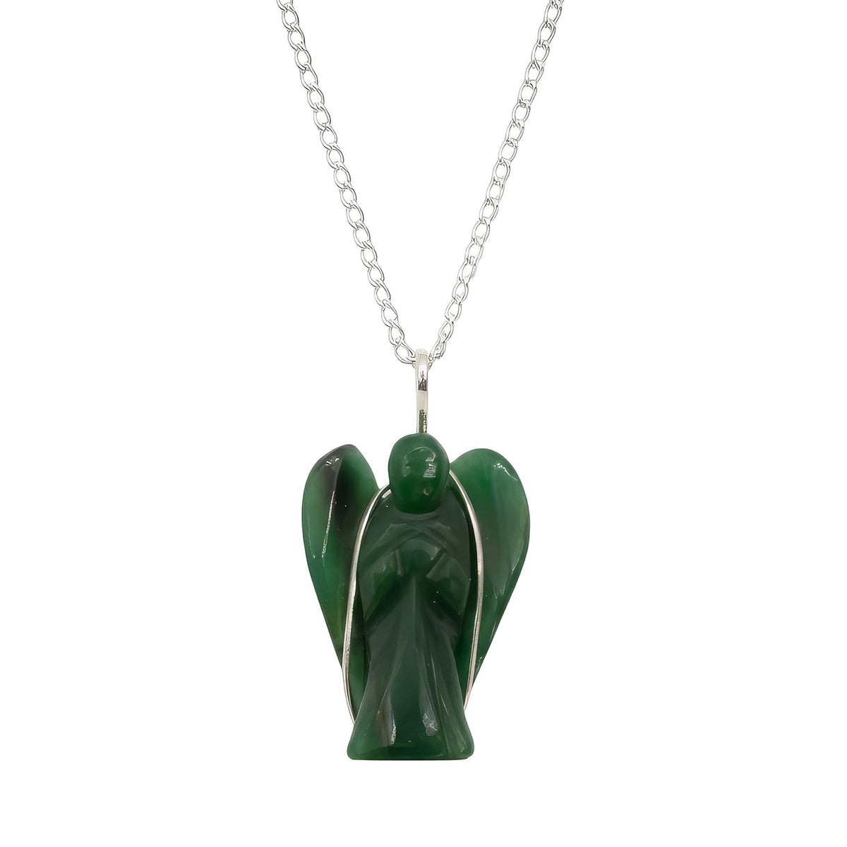 Green Aventurine Guardian Angel Gemstone Pendant – view 5