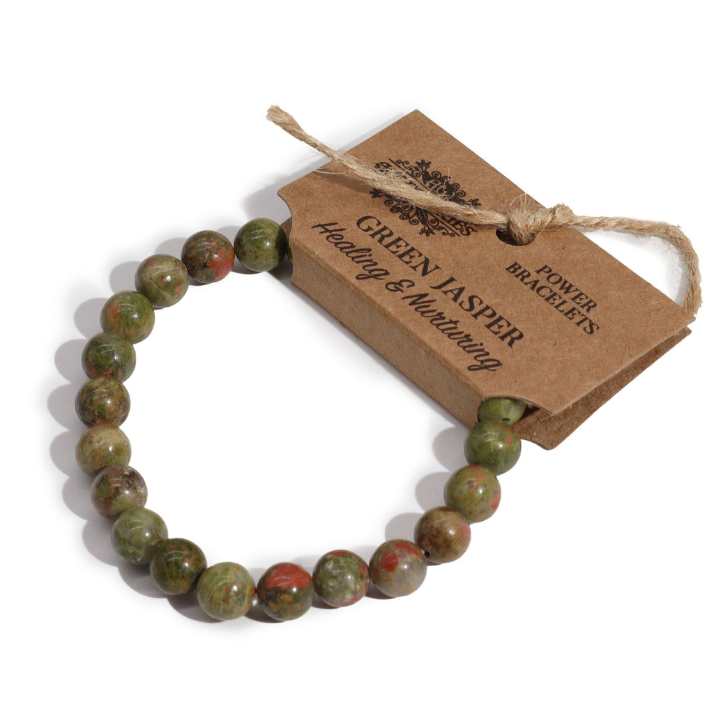 Power Bracelet - Green Jasper Beads 8mm – view 6