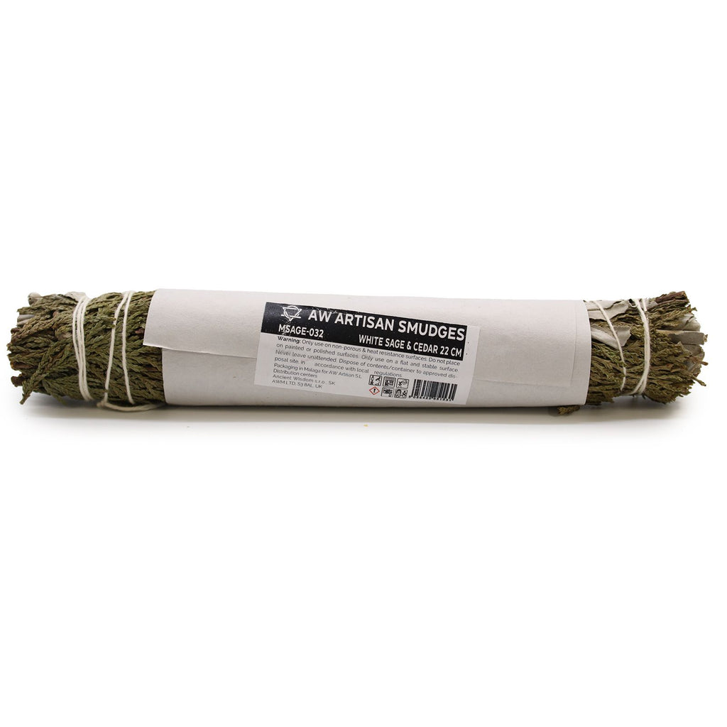 White Sage & Cedar Smudge Stick 22 cm