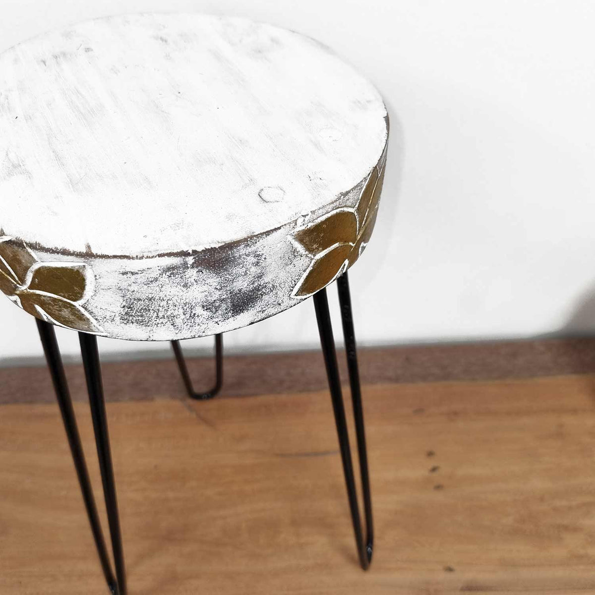 Albasia Wood Plant Stand - Whitewash – view 3