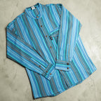 Nomad Sari Grandad Shirt - Turquoise - Medium – view 2