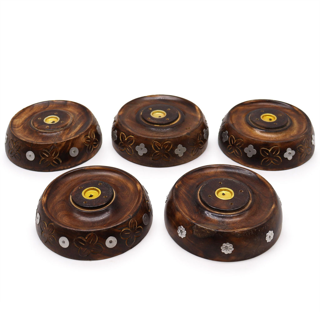 Mango Wood Cone and Stick Burner, Assorted Design