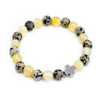 Protection Friendship Bracelet Set - Dalmatian Jasper & Yellow Agate – view 2
