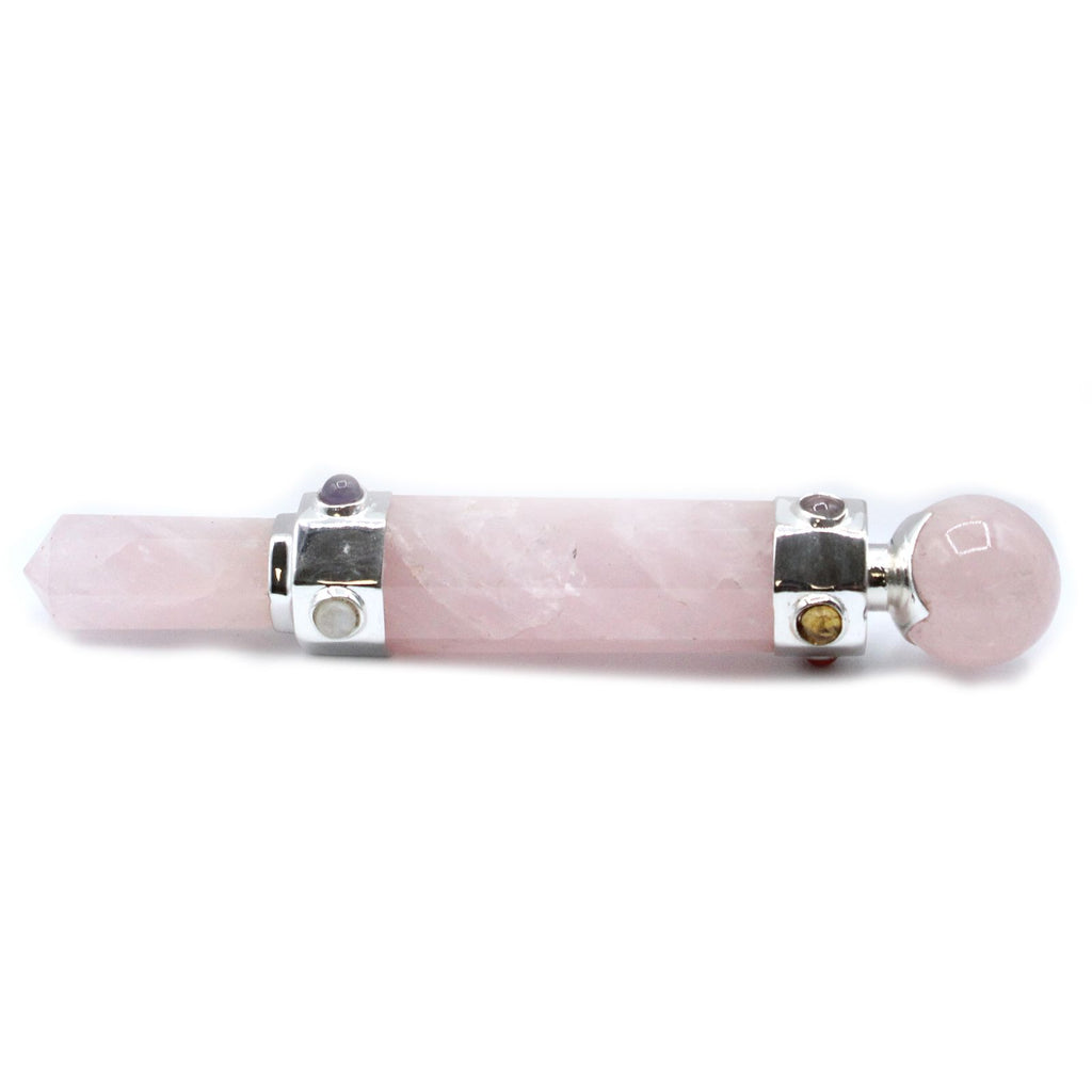 Hexagonal Crystal Healing Wand - Rose Quartz - 12cm – view 5