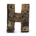 Rustic Bark Letter H - 7cm