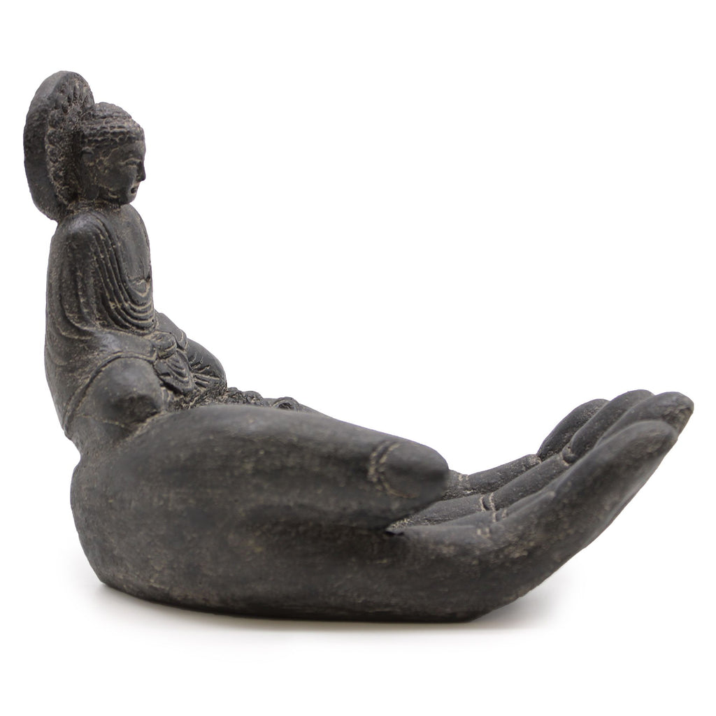 Buddha and Hand Incense Burner in Black