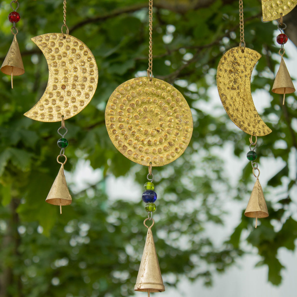 Brass Moon Phases Wind Chime, 43x40cm – view 4