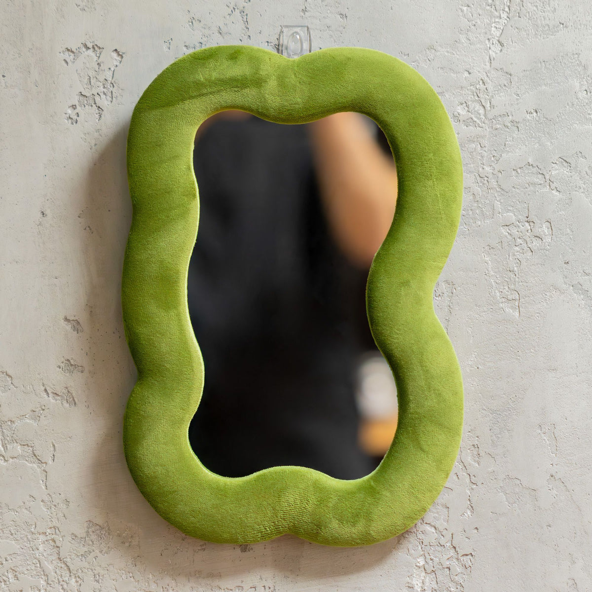Squiggly Large Cloud Mirror - Moss Green - 33.4x23.5cm – view 5