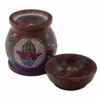 Soapstone Oil Burner 10cm - Hamsa Five Colours – view 4