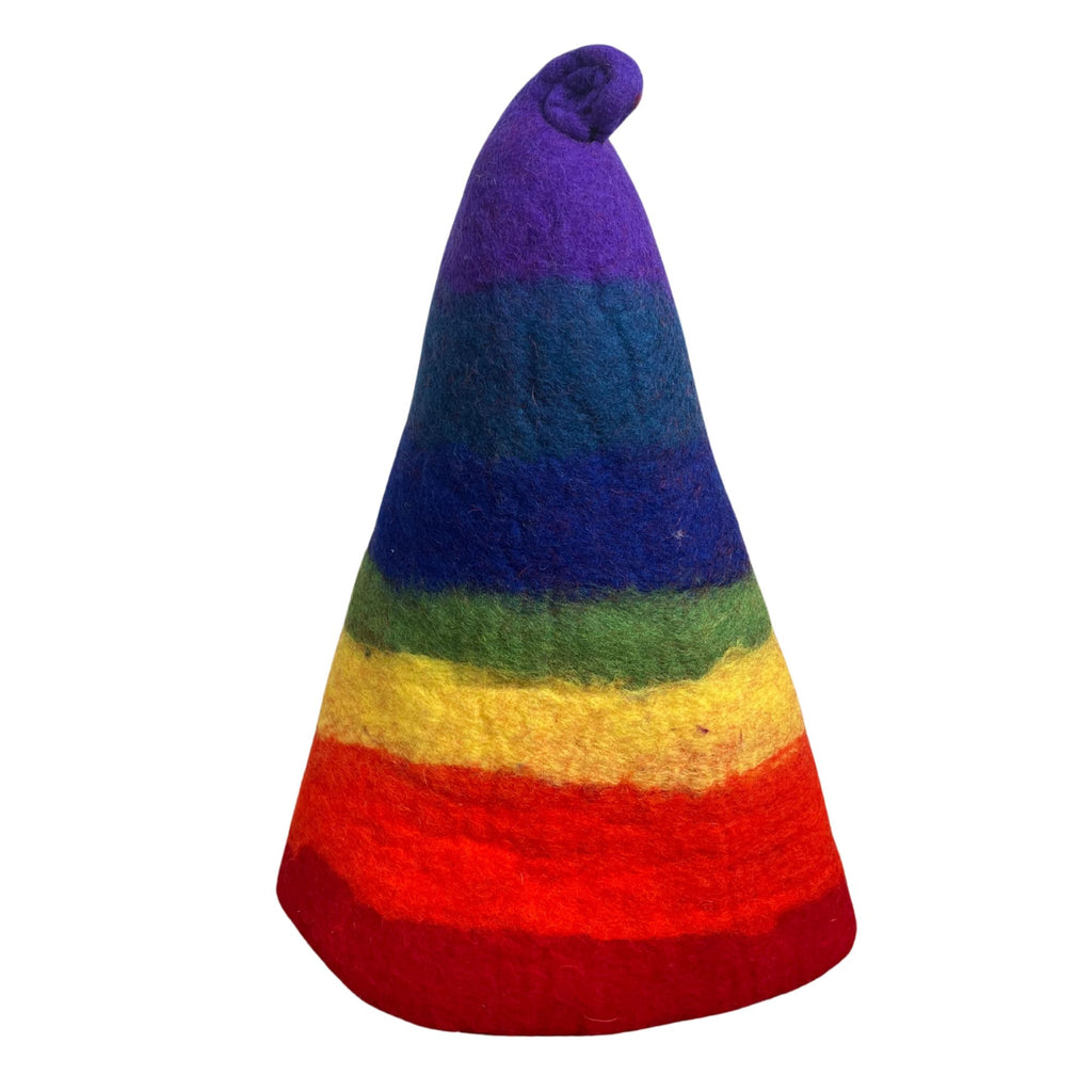 Felted Wool Sauna Wizard Hat - Rainbow – view 2
