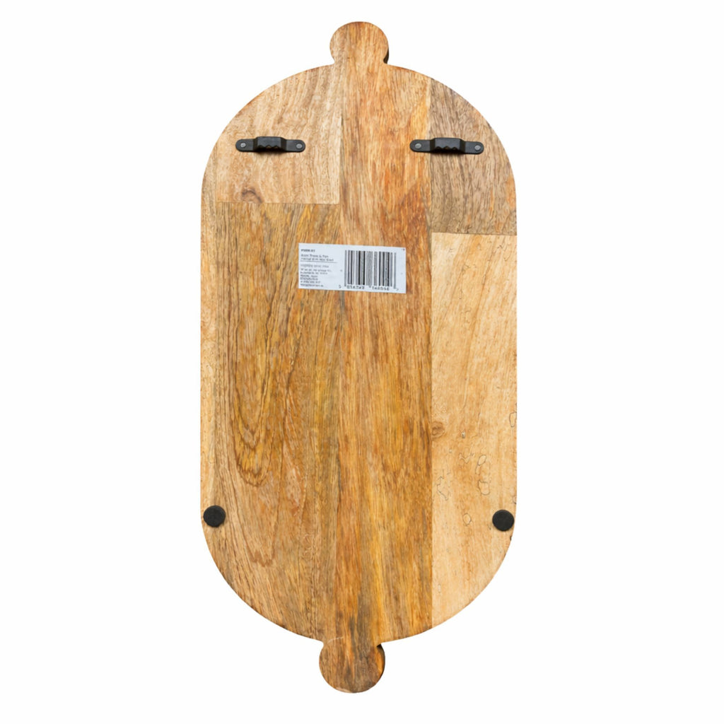Mango Wood Moon Phase Arch Wall Shelf with Tree – view 2