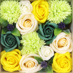 Square Soap Flower Gift Box - Spring Yellow & Green – view 2