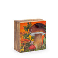 Enamelled Mushroom Trinket Box - Small 10cm Maroon