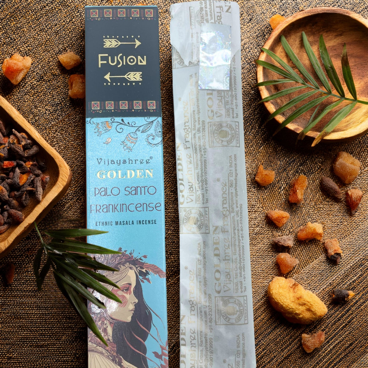 Golden Palo Santo and Frankincense Incense Sticks (15g) – view 3