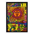 Handbrushed Cotton Wall Hanging - Sun